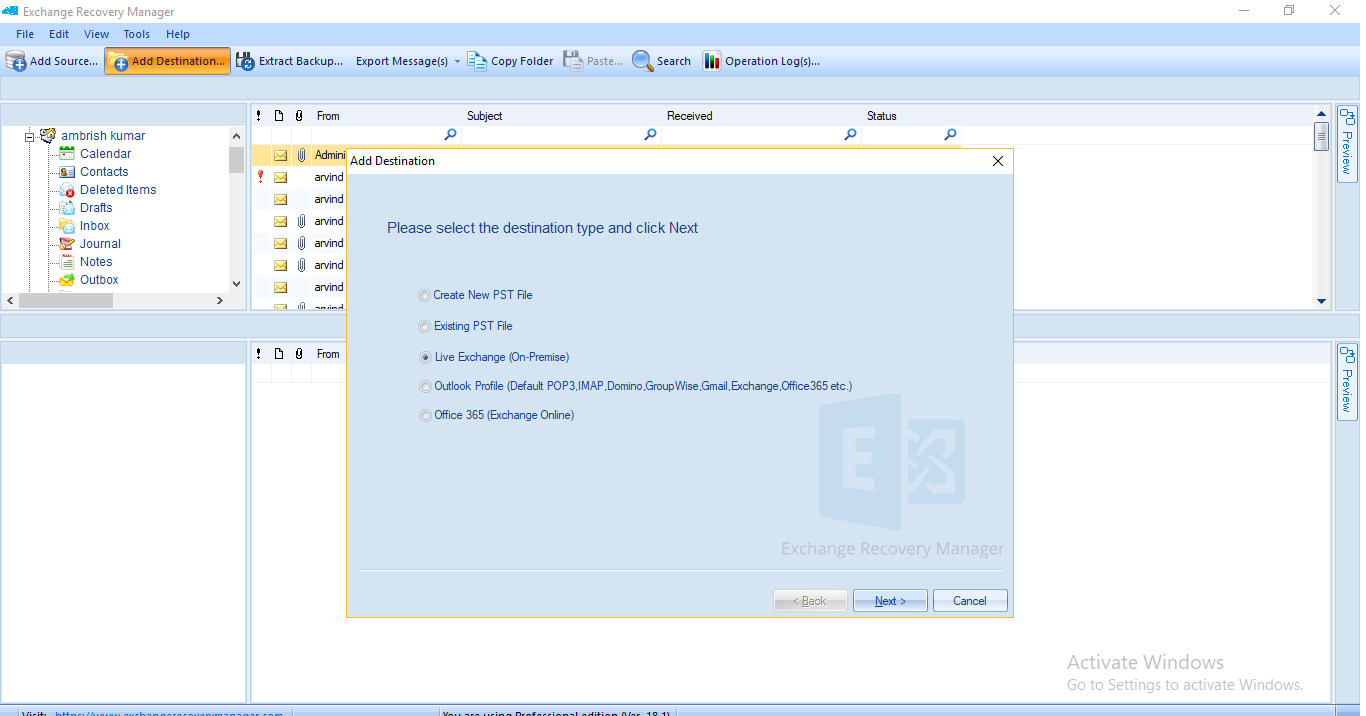 Select Live Exchange (On-Premises)